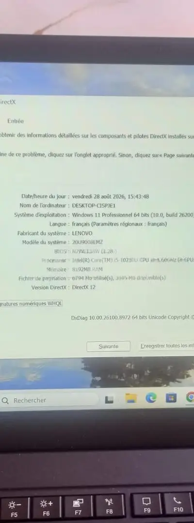 Lenovo i5 10ème génération Carbon