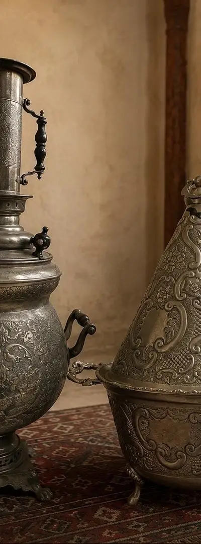 Samovar et marmite conique marocaine
