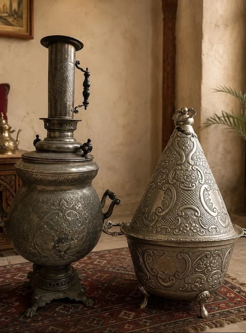 Samovar et marmite conique marocaine