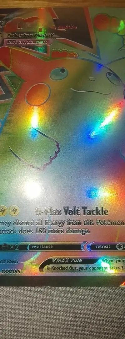 Carte Pokémon Pikachu VMAX 188/185 – Rare