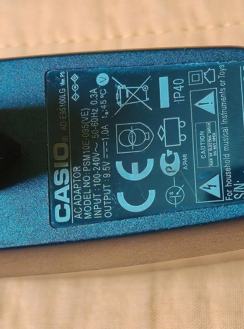 Adaptateur Piano Casio - 9.5V - 1000A