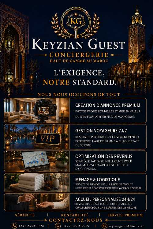 Conciergerie airbnb gestion complète keyzian g