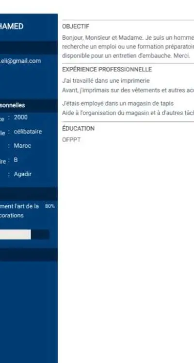 Demande d'emploi agadir