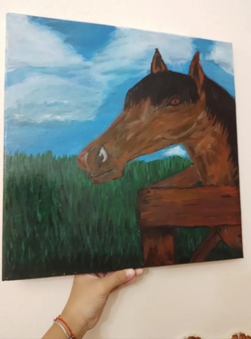 Tableau cheval, peinture de cheval originale