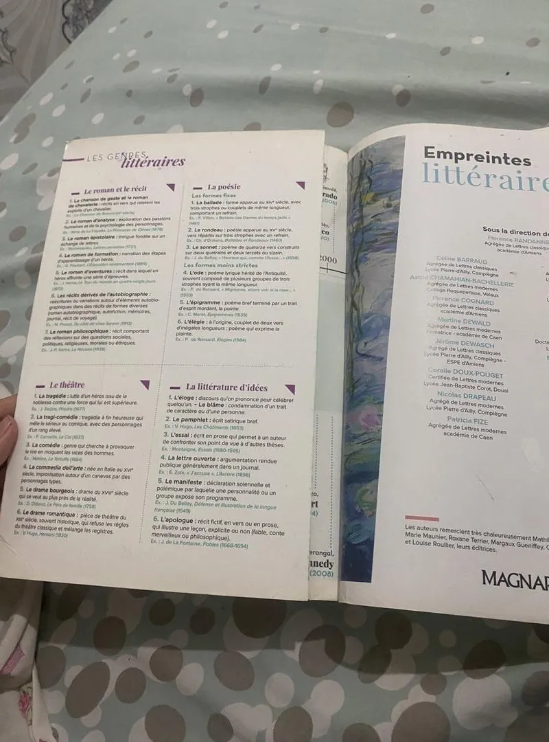 Empreintes littéraires 2de manuel édition 2019