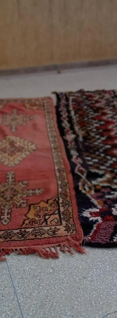 Tapis marocains traditionnels longs, épais et chauds faits à la main