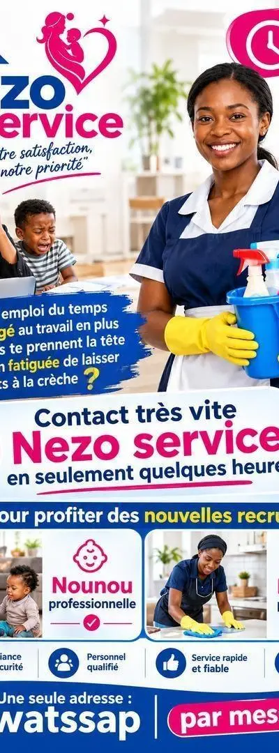 ménage nounou cuisine repassage
