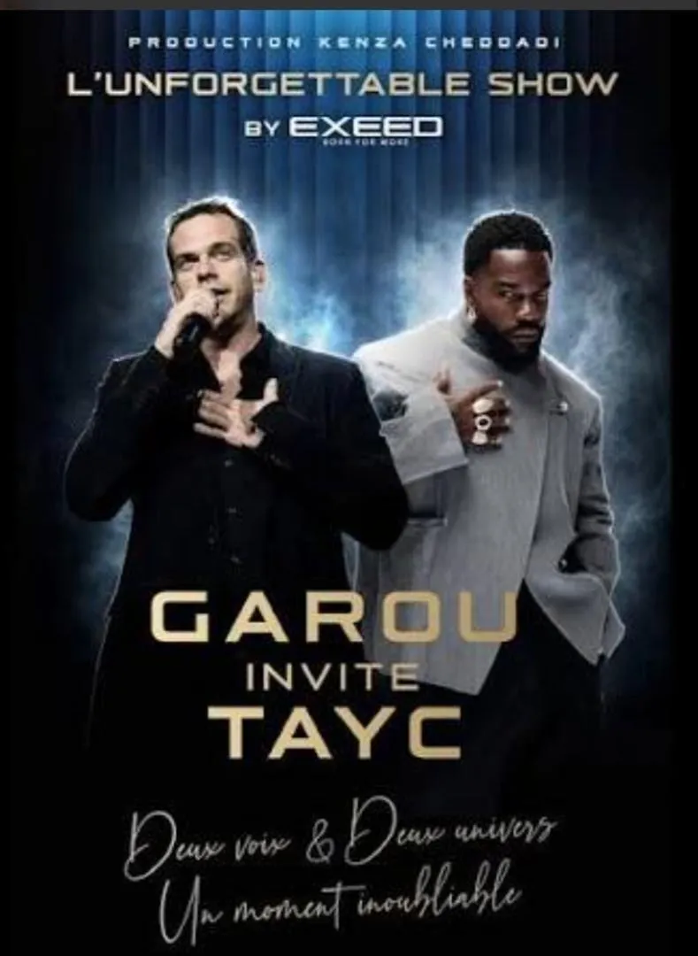 6 tickets pour le concert de Garou et Tyac à Casablanca