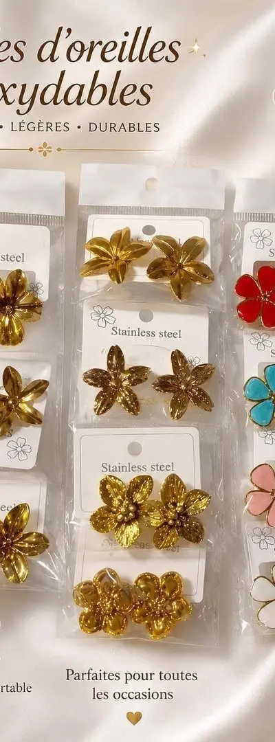 Boucles d'oreilles inoxydables