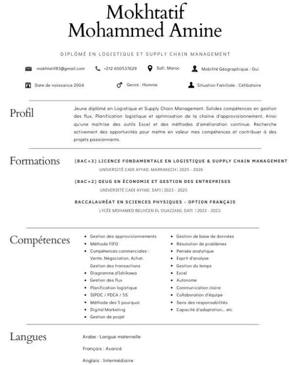 LOGISTIQUE & SUPPLY CHAIN MANAGEMENT