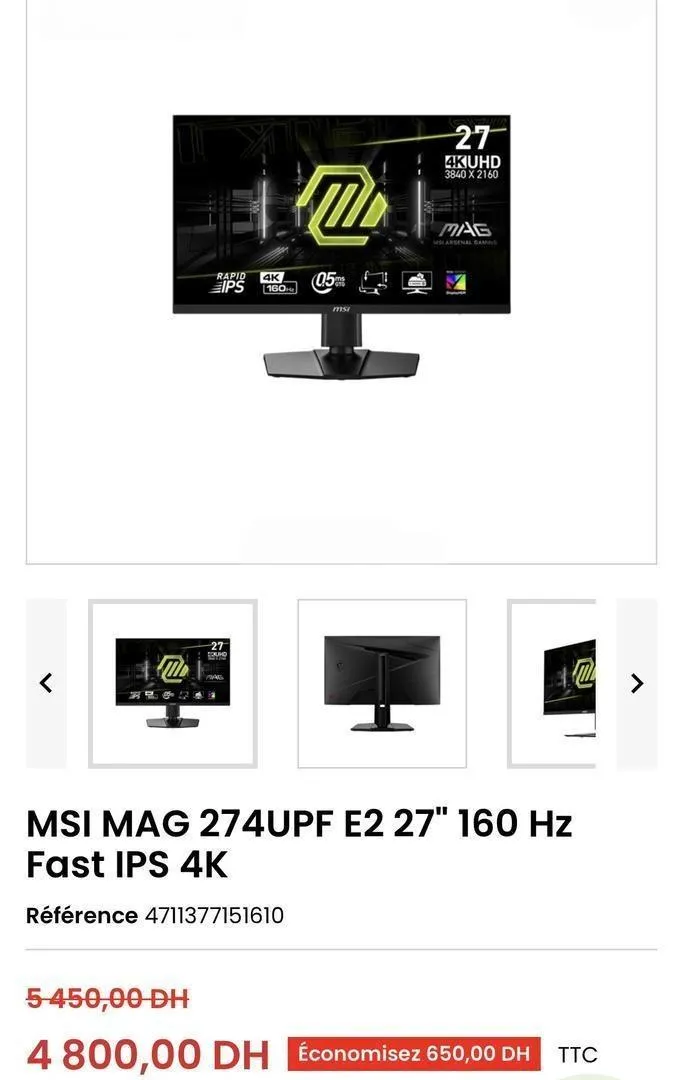 Msi 4k 0.5 ms 160 hz