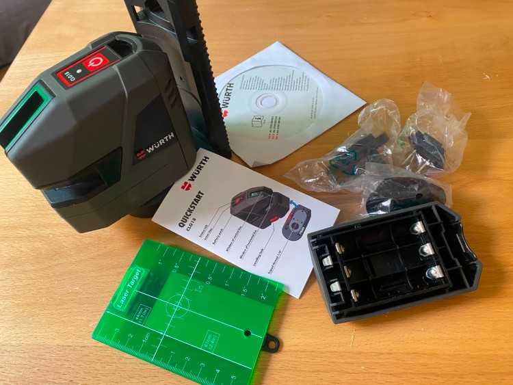 Laser croix vert Würth CLG 18 – Kit complet