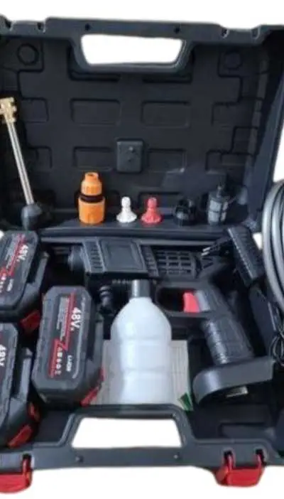 Pistolet De Lavage Haute Pression – 3 Batteries.