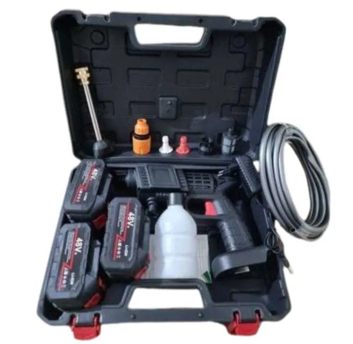 Pistolet De Lavage Haute Pression – 3 Batteries.
