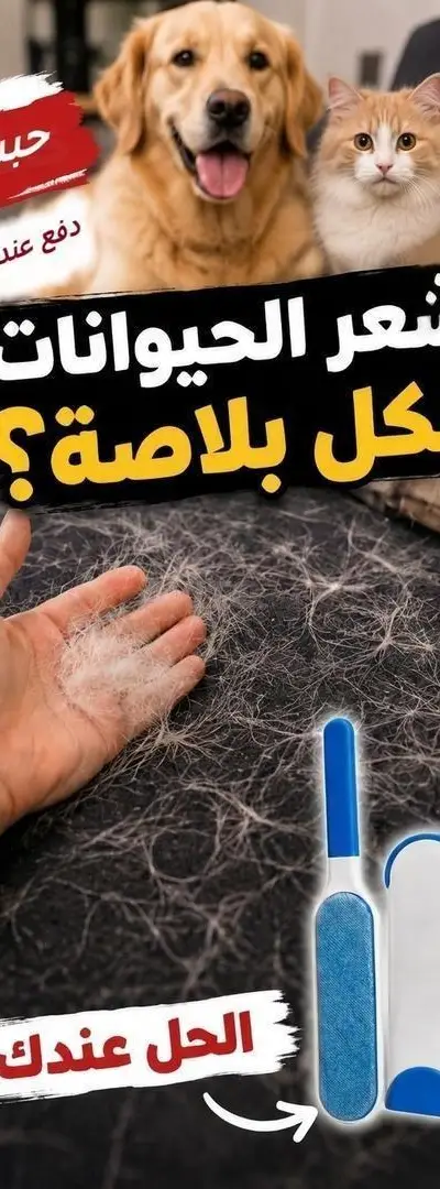 الفرشاة السحرية جمع الشعر والوبر بسهولة