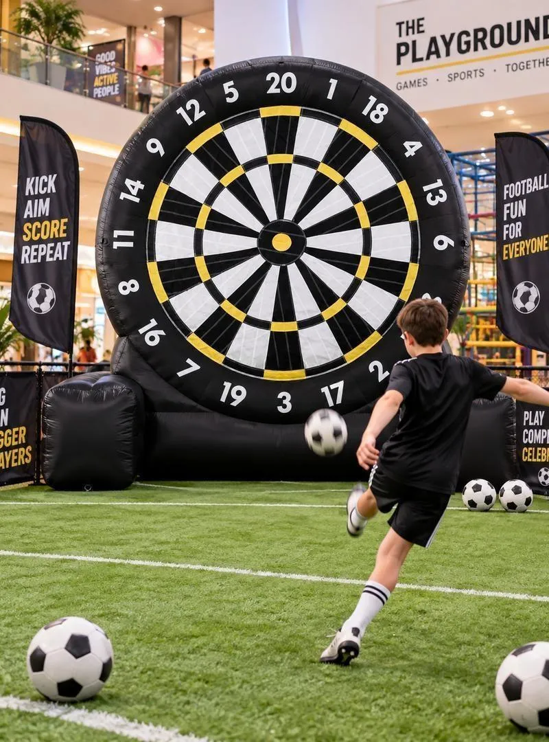 Cible géante Foot Darts gonflable