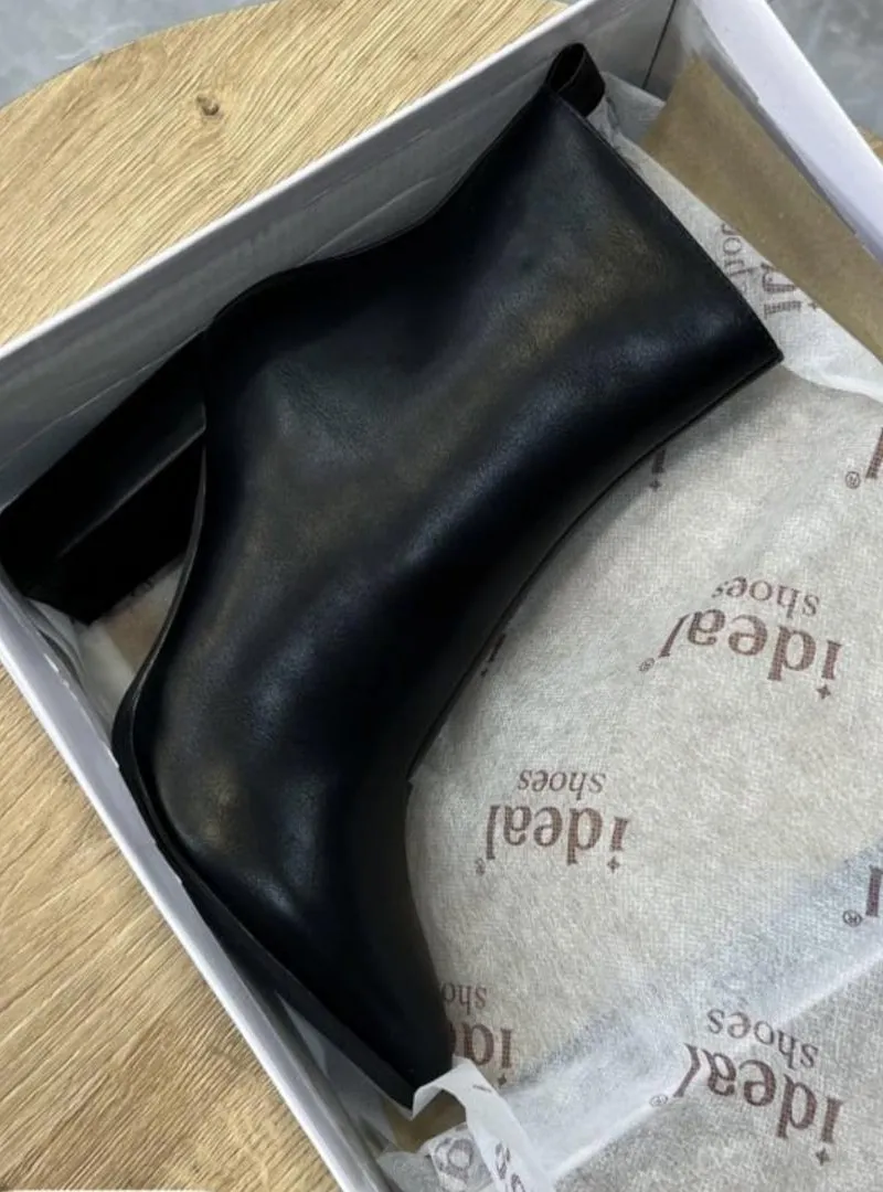 Bottines Femme Noire Neuve Taille 40 - Talon Carré