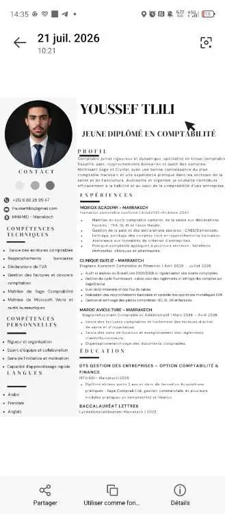 Jeune diplômé en Comptabilité & Finance cherche po