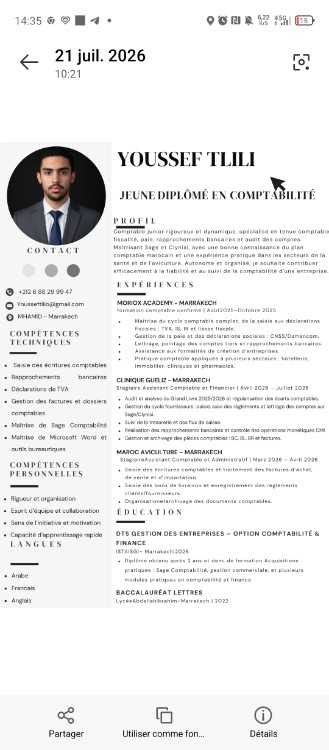Jeune diplômé en Comptabilité & Finance cherche po