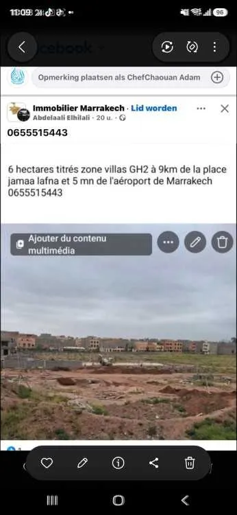 6 hectares zone villas GH2 Marrakech