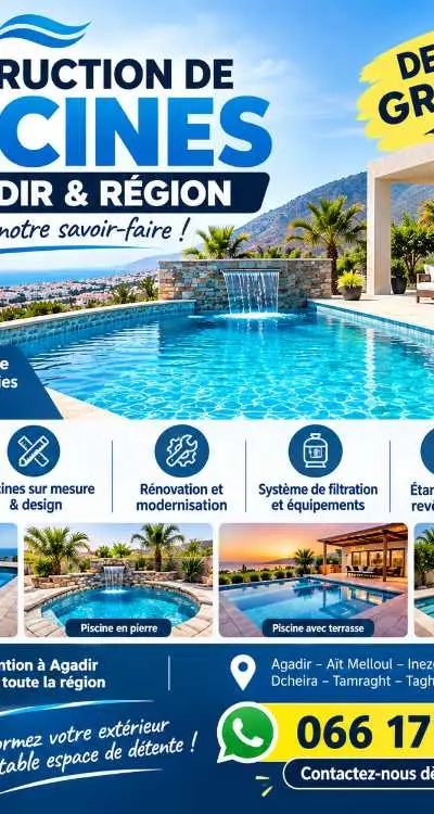 CONSTRUCTION DE PISCINES À AGADIR & RÉGION