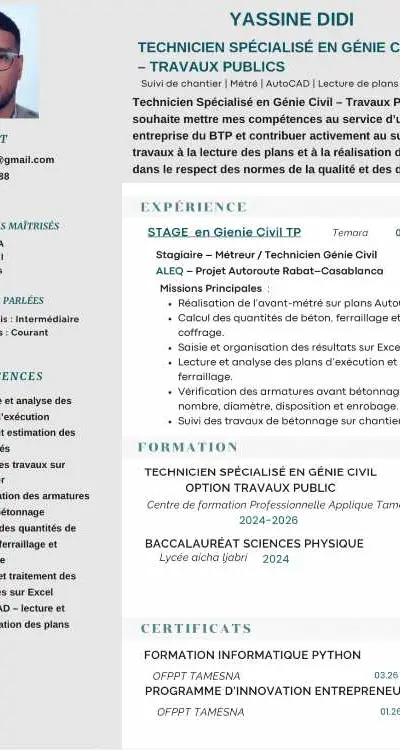 Technicien Génie Civil TP