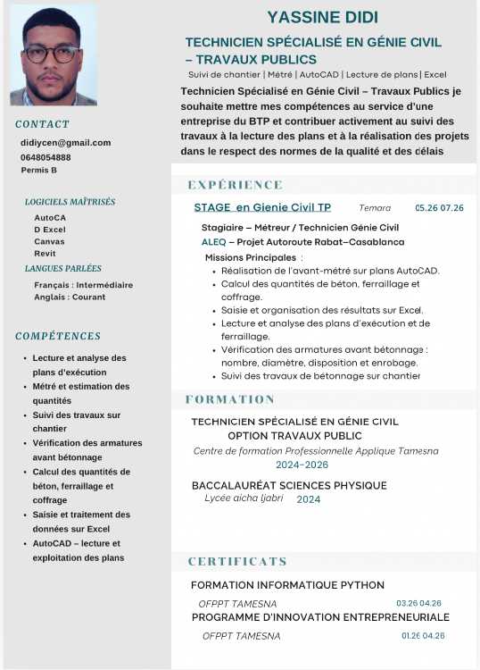 Technicien Génie Civil TP