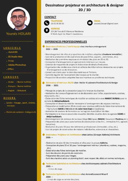 Dessinateur en architecture & designer 2D/3D