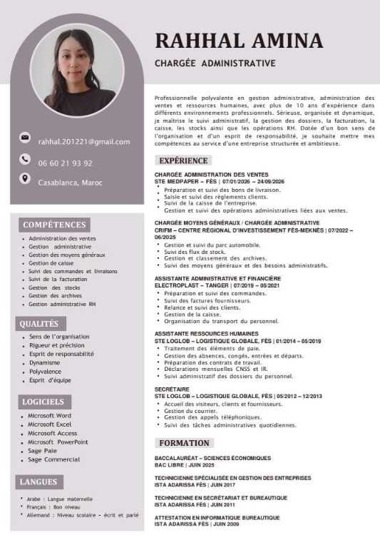Chargée administrative
