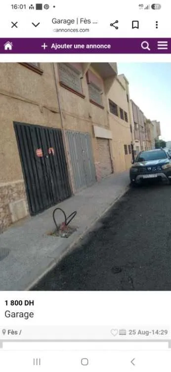 Garage loué