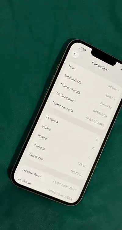 Iphone 14 normal 128 GB bypass wifi