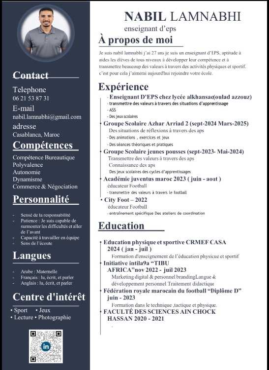 Enseignant d’éducation physique et sportive