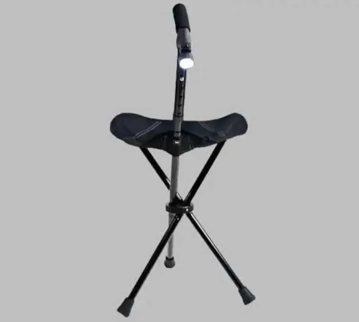 canne de marche + chaise pliante