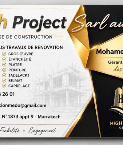 Finitions des bâtiments â Marrakech