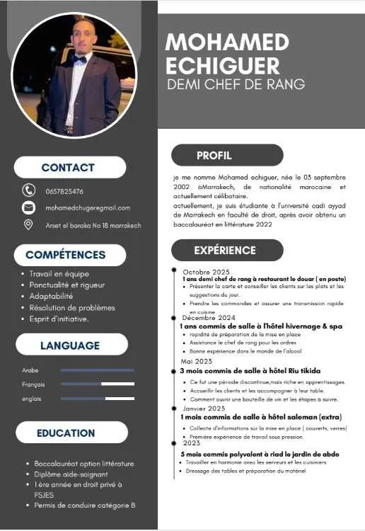 Demi chef de rang