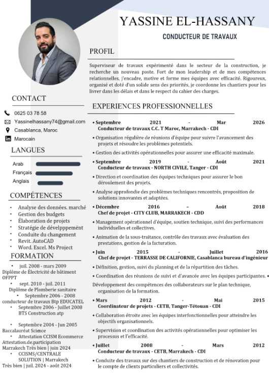 Conducteur travaux/ Responsable Technique