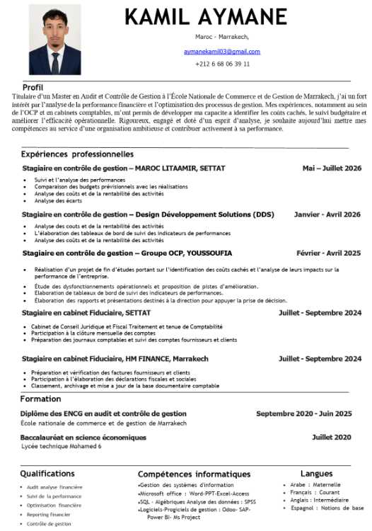 Contrôleur de Gestion Junior – Master Audit et Con