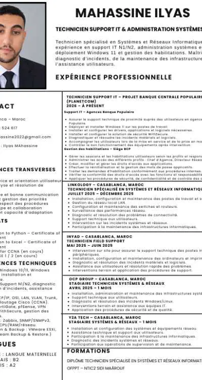 Technicien Support IT & Systèmes et Réseaux