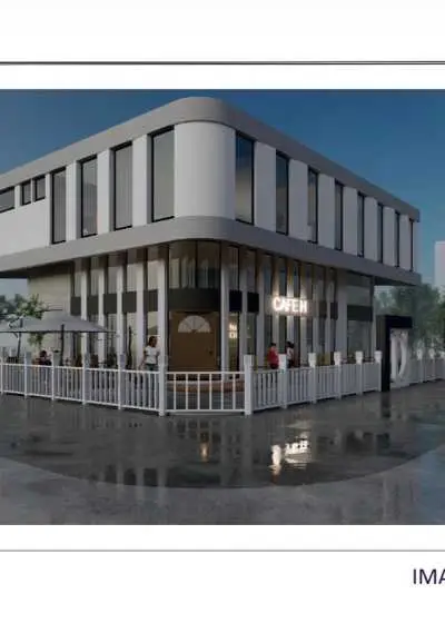 R+1 : Café, Boulangerie et plateau de bureau