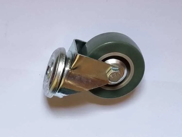 Roulette pivotante en caoutchouc. Casters Rotatifs