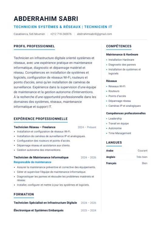 Technicien Systèmes & Réseaux | Technicien IT – Ca