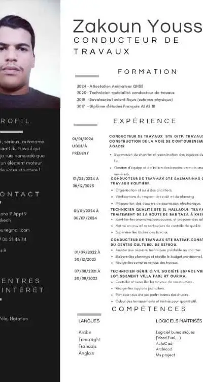 CONDUCTEUR DE TRAVAUX