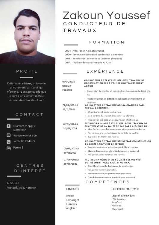 CONDUCTEUR DE TRAVAUX