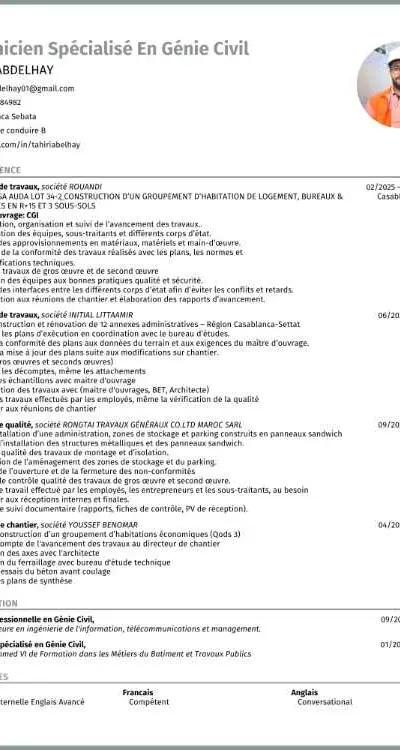Conducteur de travaux