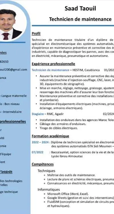 Technicien de maintenance