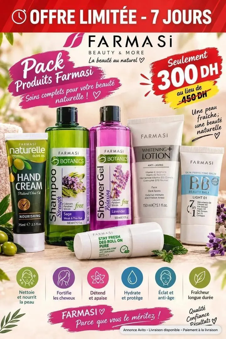 OFFRE 7 JOURS - Pack Farmasi 6en1 Seulement 300 DH