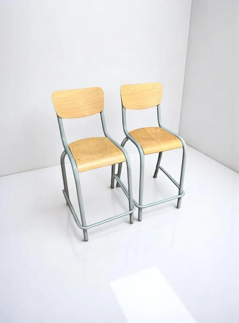 Lot chaises rehaussée Alta bois avec repose pied