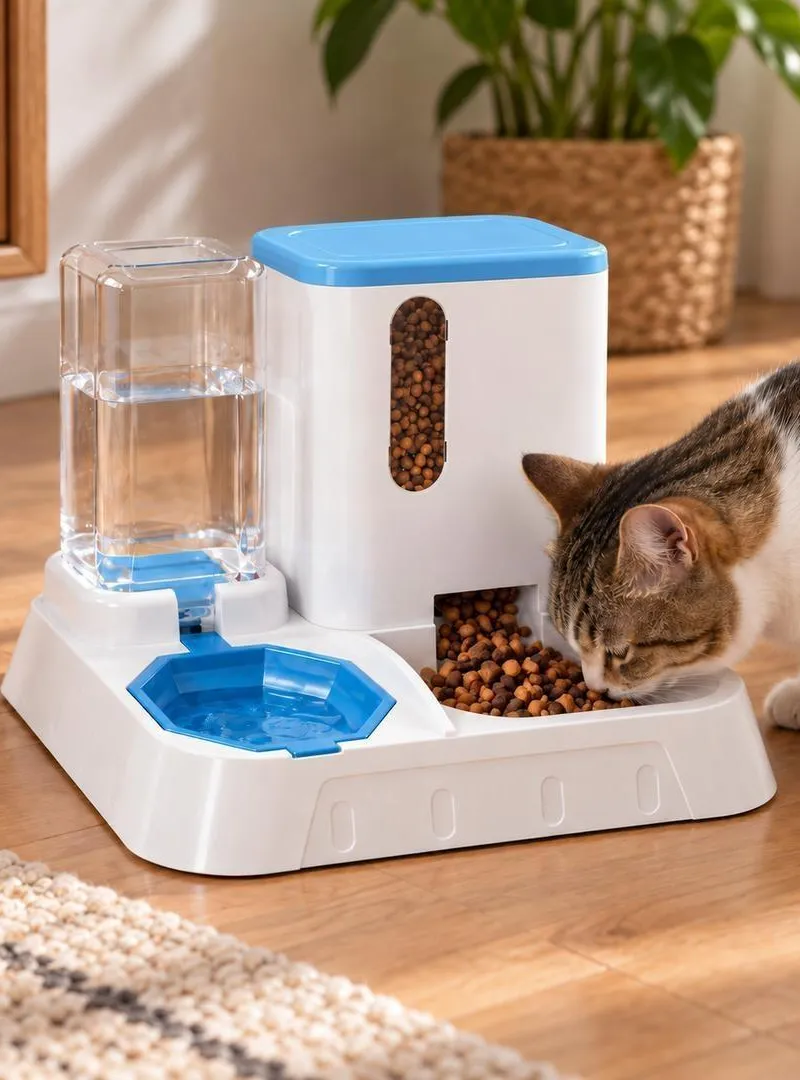 Distributeur automatique de nourriture et d'eau pour chats et chiens