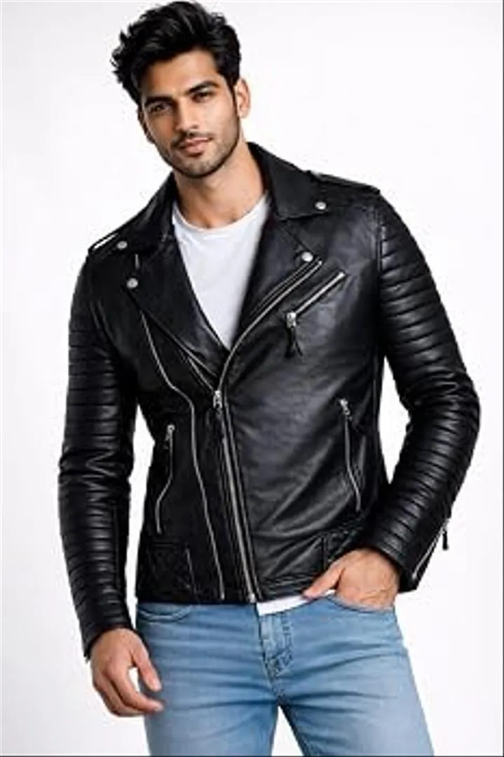 *Veste en cuir Biker authentique - Nouveau modèle 2026*