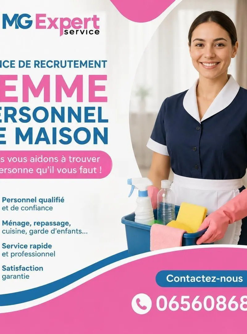 femme de ménage ou nounou ou cuisinier